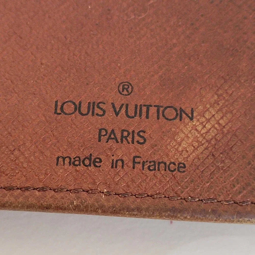 Louis Vuitton Vintage Monogram Long Bifold Wallet Brown Canvas Made‎ in France